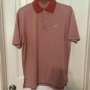 Peter Millar Summer Comfort red striped polo